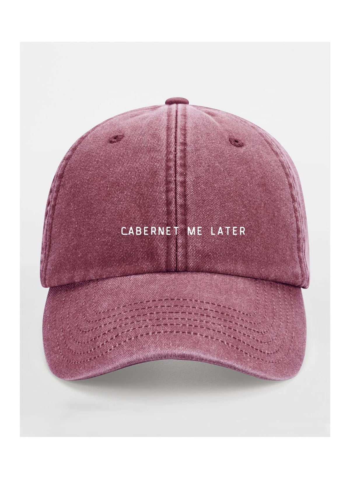 Black Giraffe Brand Cabernet Me Later Basecap aus Baumwolle im Used-Look