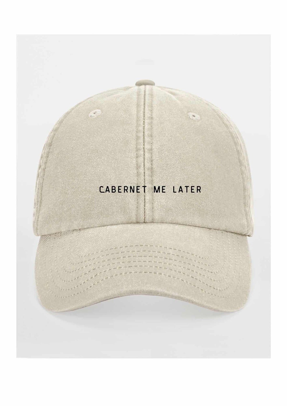 Black Giraffe Brand Cabernet Me Later Basecap aus Baumwolle im Used-Look