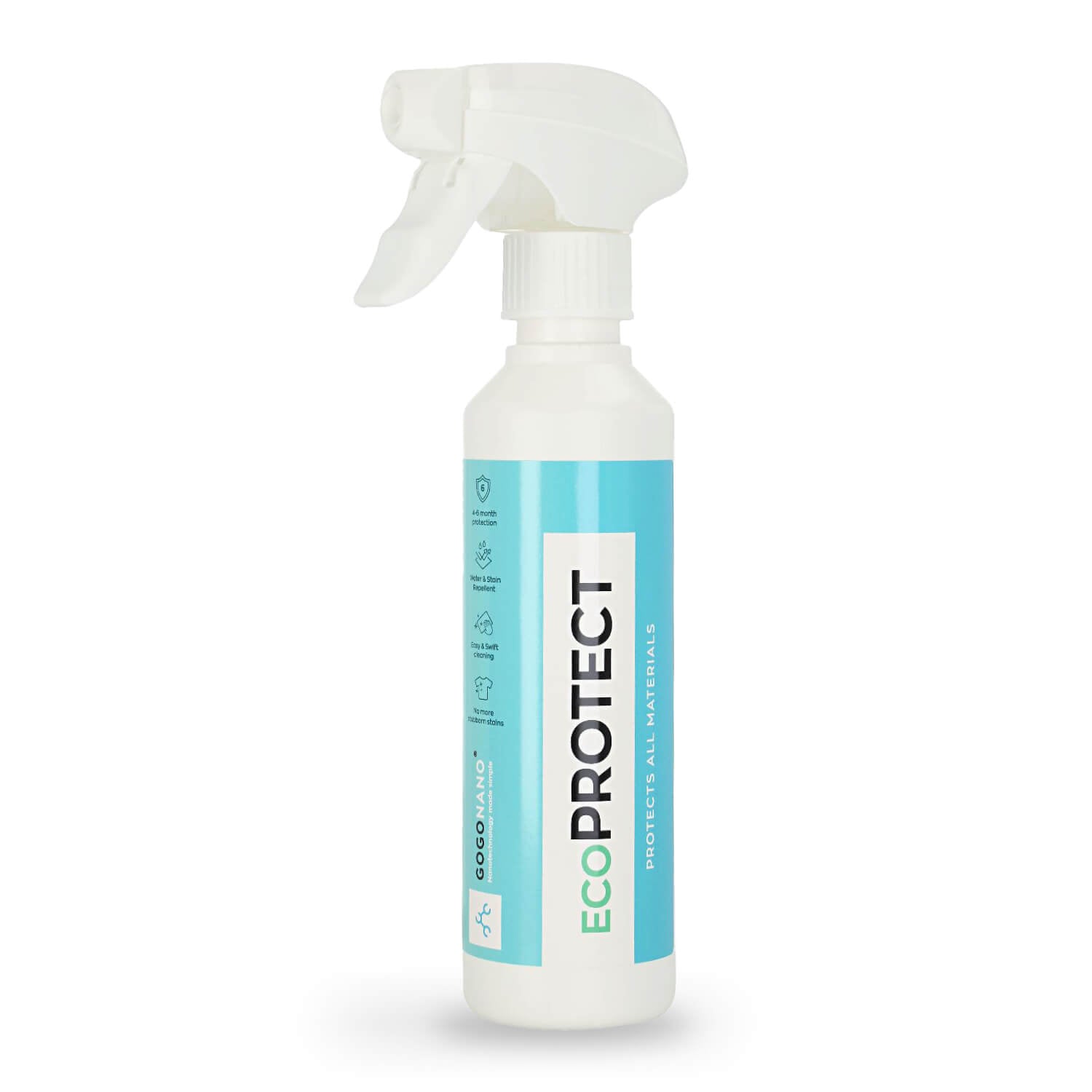 GoGoNano EcoProtect Imprägnierspray für Leder und Textil, 250 ml, Produktflasche