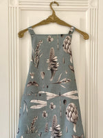 Hortensias Home Damenschürze Seeds Aqua aus bedruckter Baumwolle