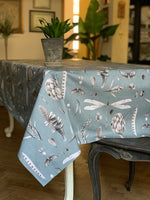 Hortensias Home rechteckige Tischdecke Seeds Aqua aus bedruckter Baumwolle