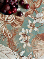 Hortensias Home Tischdecke Terra Flora aus Baumwoll-Leinen mit feinem Print