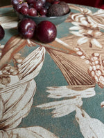 Hortensias Home Tischdecke Terra Flora aus Baumwoll-Leinen mit feinem Print