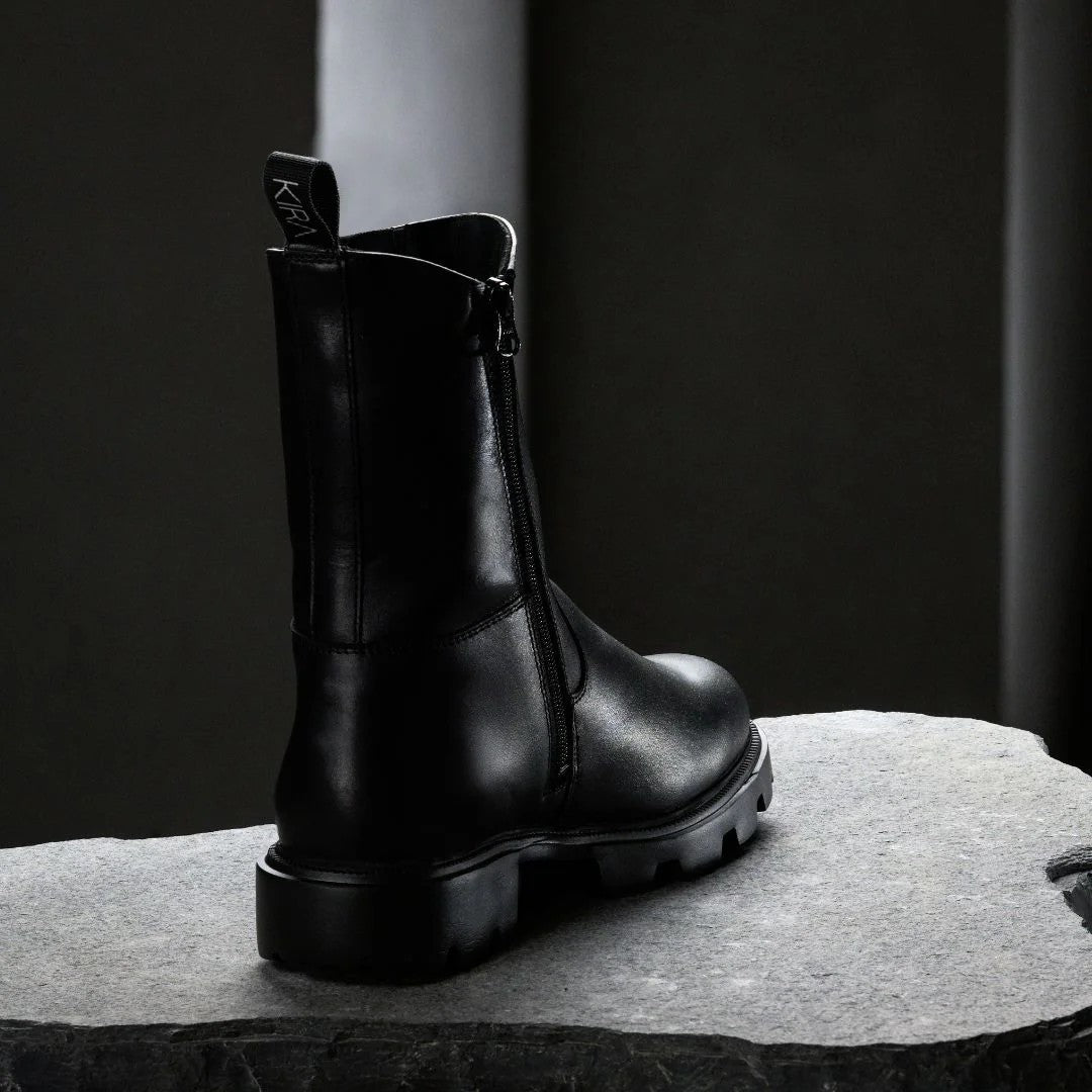 Kira Sustainable Chelsea Rebel Vegane Chelsea Boots in Schwarz – Ansicht 2