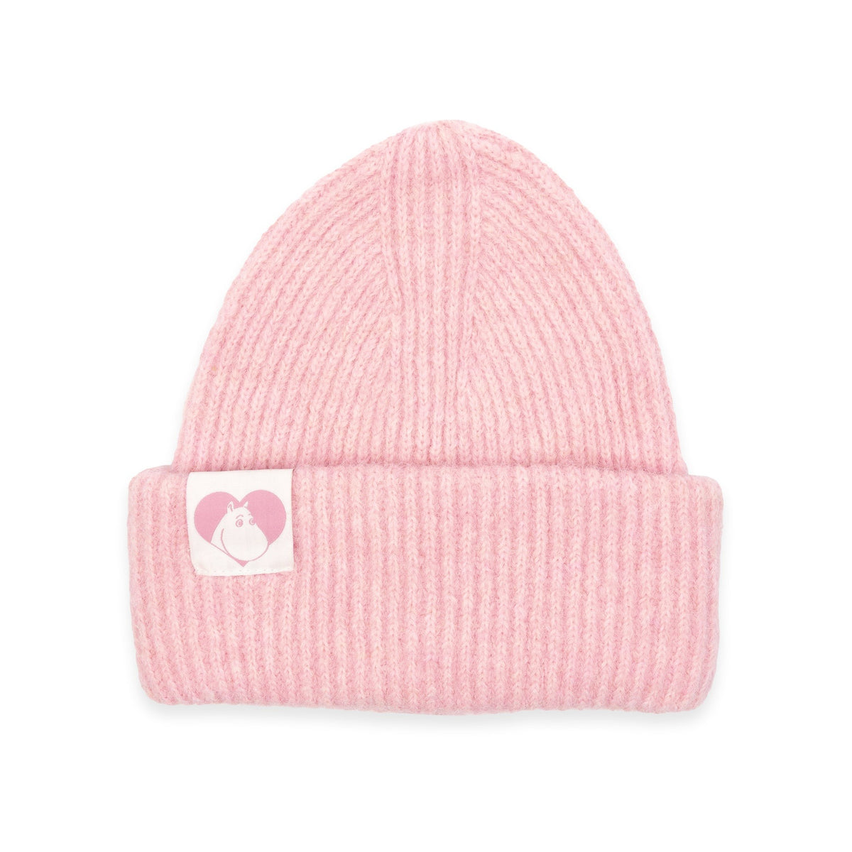 Mumin Mumintroll Chunky-Beanie in Pink aus flauschigem Materialmix