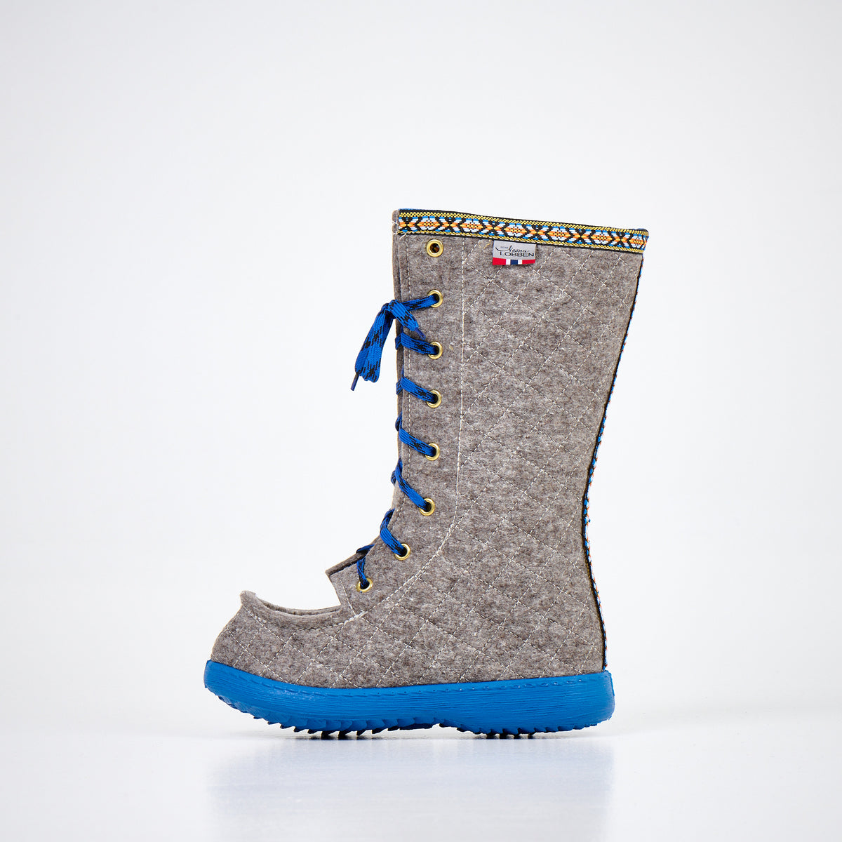 Nesna Lobben Pakane Filzstiefel aus Wollfilz in Grau