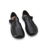 Omaking Tribeca Barfuß-Ledersandalen in Schwarz mit extrabreiter Zehenbox