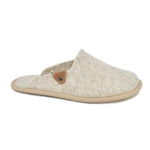 Omaking Pelsi Hausschuhe aus Naturfilz in Beige mit Lederdetails und leichter Gummisohle