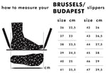 Anleitung zum Ausmessen des Fußes für die richtige Größe, Omaking TOKU Brussels Hausschuhe