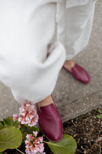 Omaking SoHo Lows Leder-Loafer in Fuchsia aus weichem Naturleder mit Lederfutter