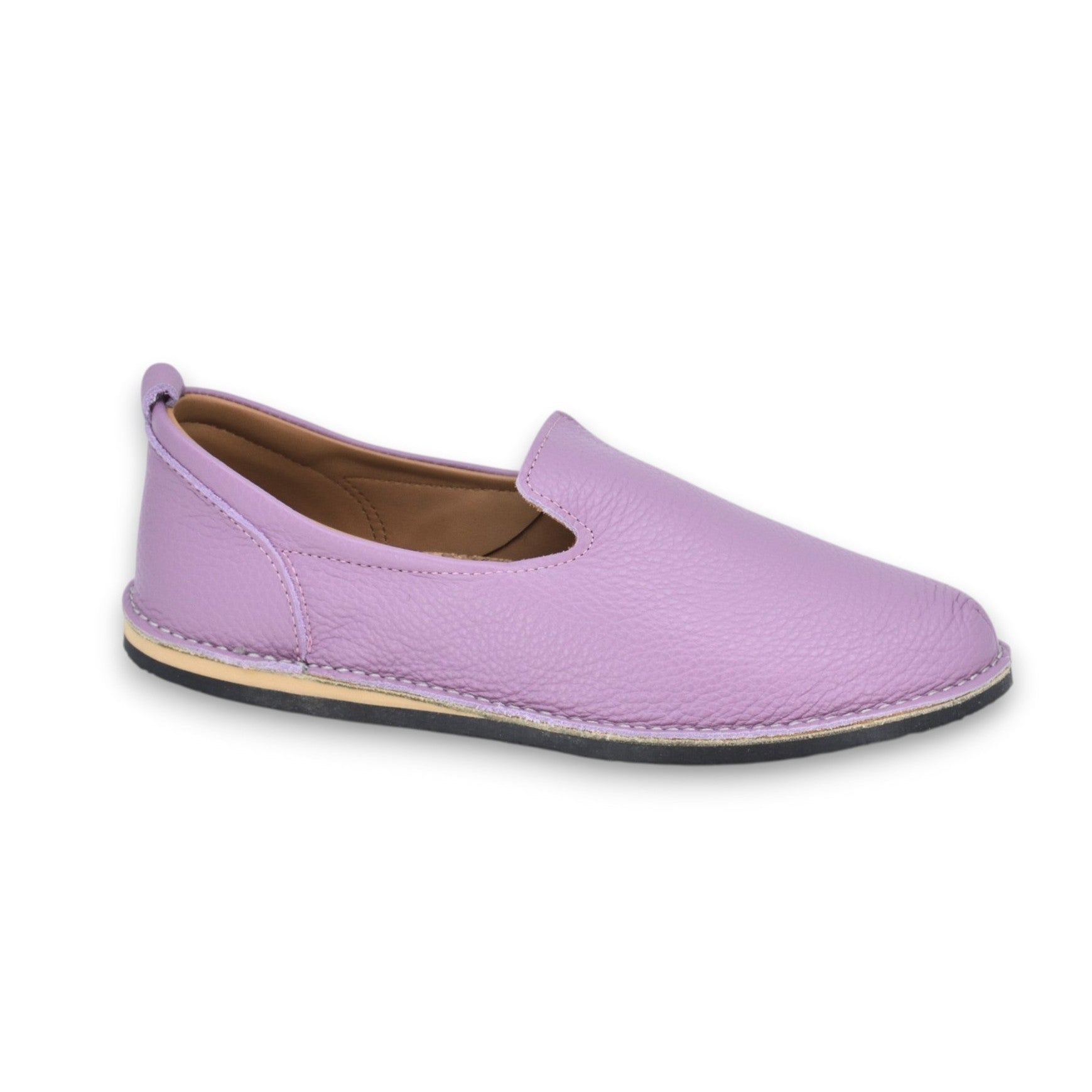 Omaking SoHo Lows Leder-Loafer in Lila aus weichem Naturleder mit Lederfutter