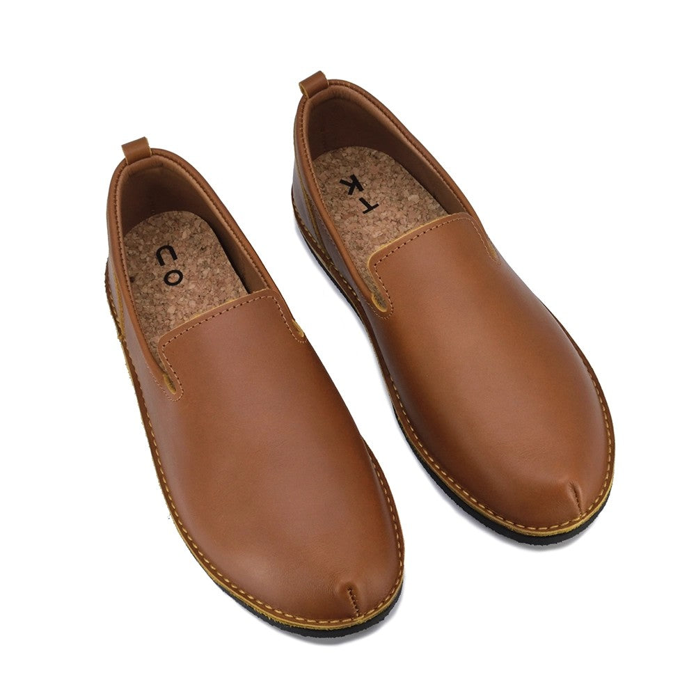 Omaking SoHo Lows Leder-Loafer in Ocker aus weichem Naturleder mit Lederfutter