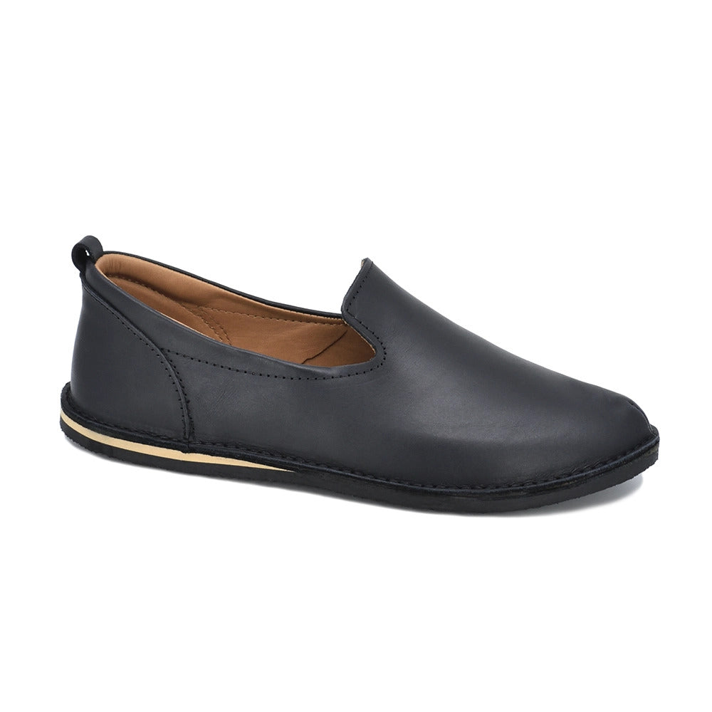 Omaking SoHo Lows Leder-Loafer in Schwarz aus weichem Naturleder mit Lederfutter