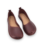 Little Italy Leder-Schuhe mit breiter Zehenbox in Bordeaux – Ansicht 2
