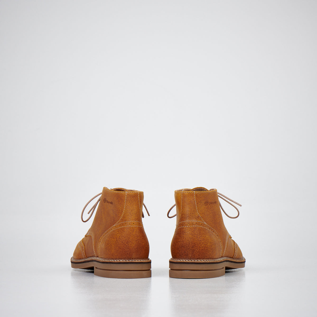 Samelin Samm Chukka Boots in Cognac aus wasserabweisendem Leder