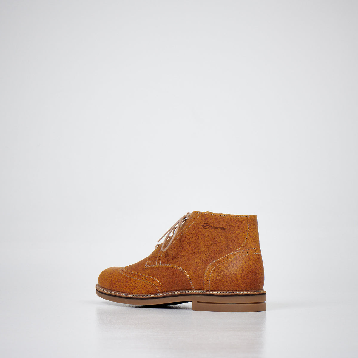 Samelin Samm Chukka Boots in Cognac aus wasserabweisendem Leder