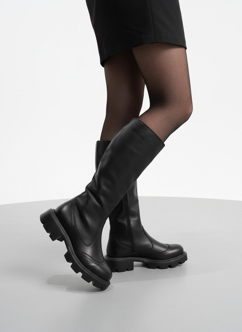 Park Avenue hohe Damen-Stiefel aus Nappaleder in Schwarz – Ansicht 1