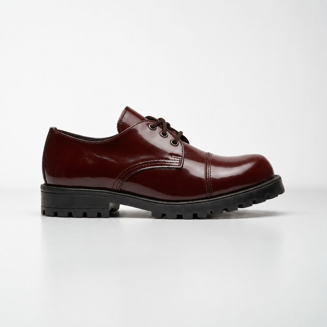 Samelin East 47th Lackleder-Schuhe in Dunkelbraun