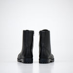Samelin Alphabet City Winterstiefel in Schwarz mit Reißverschluss, beide Stiefel nebeneinander